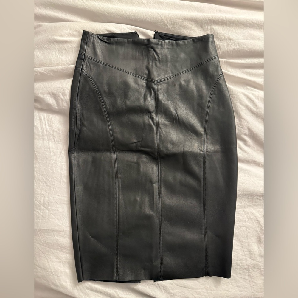 Express faux leather skirt